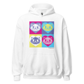 Heart pop art cat hoodie