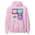 Heart pop art cat hoodie